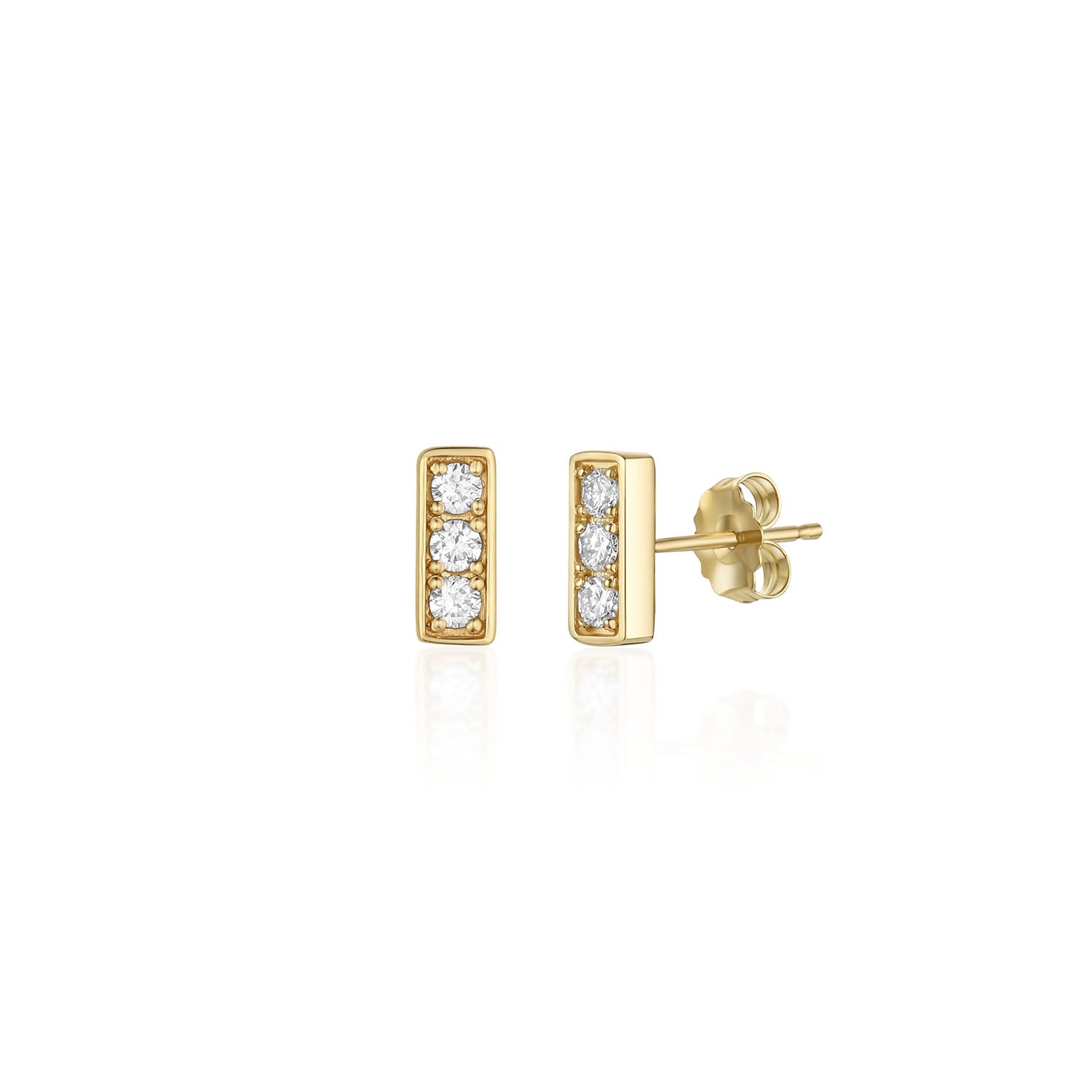 trilogy stud earrings