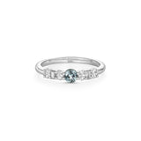 Mixed Diamond Stacker with Montana Sapphire