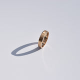 DUAL FINISH WEDDING BAND IN GOLD