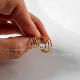 TRIPLE RING HOOPS