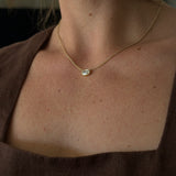 Oval Diamond Bezel Set Pendant
