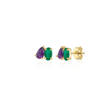 Custom Toi et Moi Studs, Prong Set