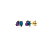 Custom Toi et Moi Studs, Prong Set