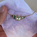Mixed Green Tourmaline Necklace