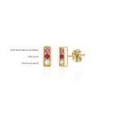 Custom Trilogy Studs, Gold