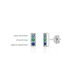 Custom Trilogy Studs, White Gold