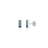 Custom Trilogy Studs, White Gold