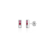 Custom Trilogy Studs, White Gold