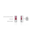 Custom Trilogy Studs, White Gold