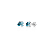 Custom Toi et Moi Studs, Bezel Set