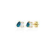 Custom Toi et Moi Studs, Prong Set