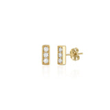 Trilogy Stud Earrings, Natural Diamond