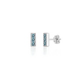 Trilogy Stud Earrings, London Blue Topaz