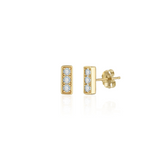 Trilogy Stud Earrings, Moonstone