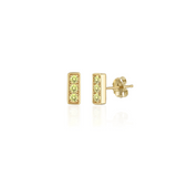 Trilogy Stud Earrings, Peridot