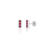 Trilogy Stud Earrings, Ruby