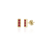 Trilogy Stud Earrings, Ruby