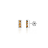 Trilogy Stud Earrings, Citrine